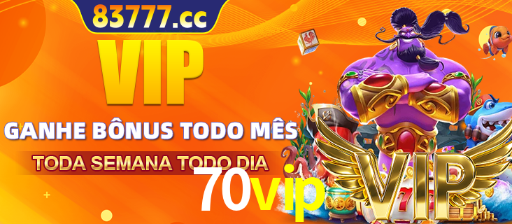 Banner promocional do 70vip oferecendo 100% de recompensas adicionais contínuas para quem fizer o login diário (Daily sign-in), com um mascote de coelho.