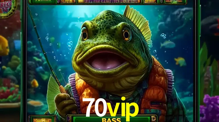 Personagem de peixe pescador do popular jogo de slot com tema de pescaria, uma das emocionantes opções de caça-níqueis para jogar e ganhar no cassino 70vip.