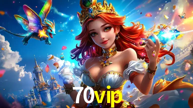 A princesa de um reino de fantasia mágico, com seu pequeno dragão, apresentando um mundo de prêmios encantados nos jogos de caça-níqueis do cassino 70vip.